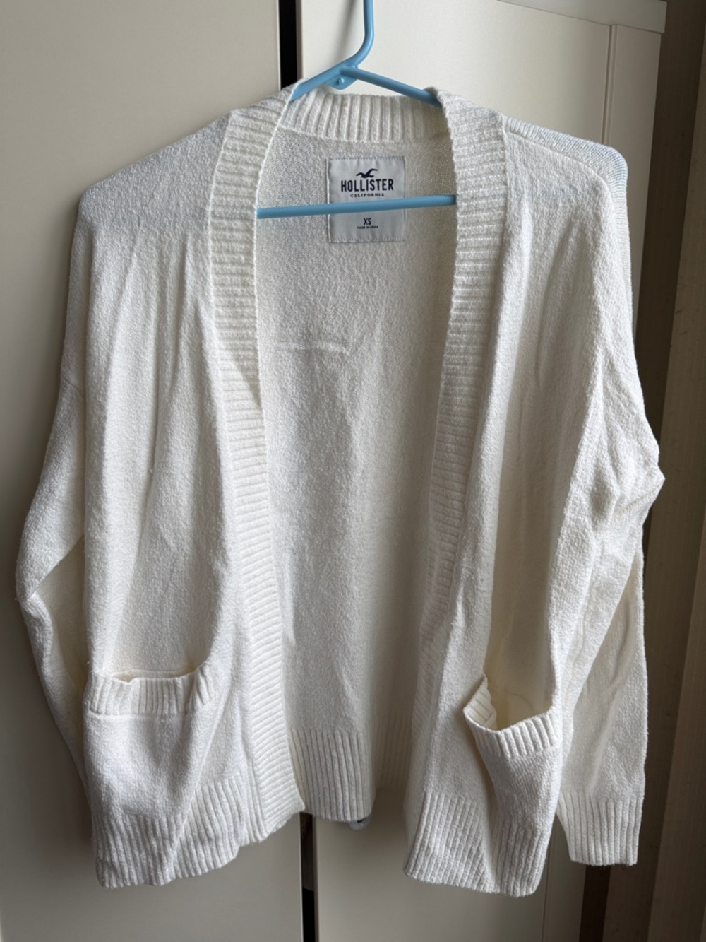 Hollister Cream Jersey Cardigan